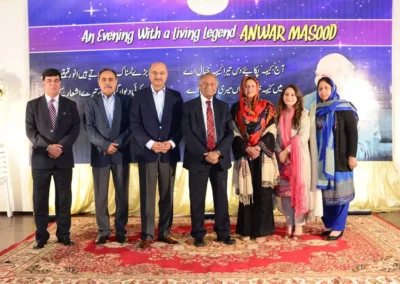 Group photo with Anwar Masood at Jacaranda Family Club members event